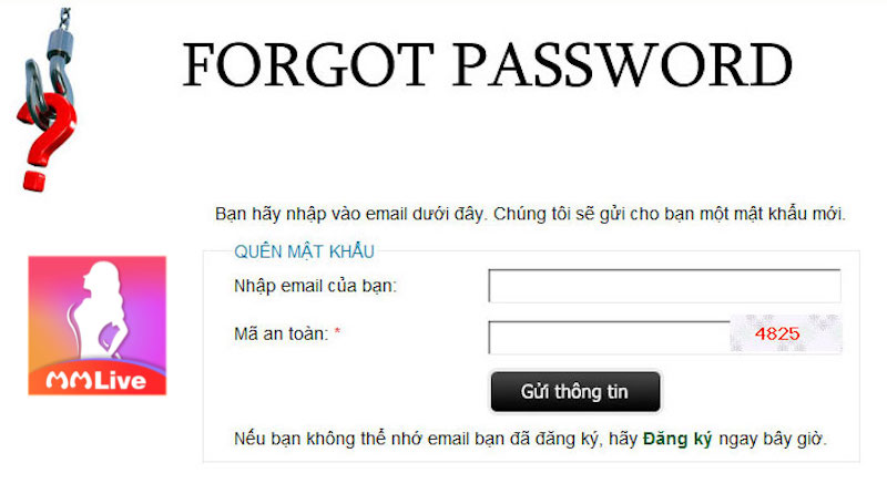giải quyết quên mật khẩu