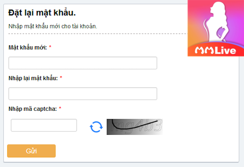 quên mật khẩu trên MMlive